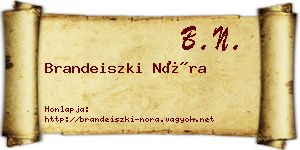 Brandeiszki Nóra névjegykártya